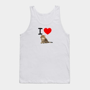 I HEART CUTE FLUFFY KITTEN Tank Top